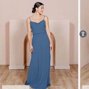 Revelry bridesmaid dress romantic blue